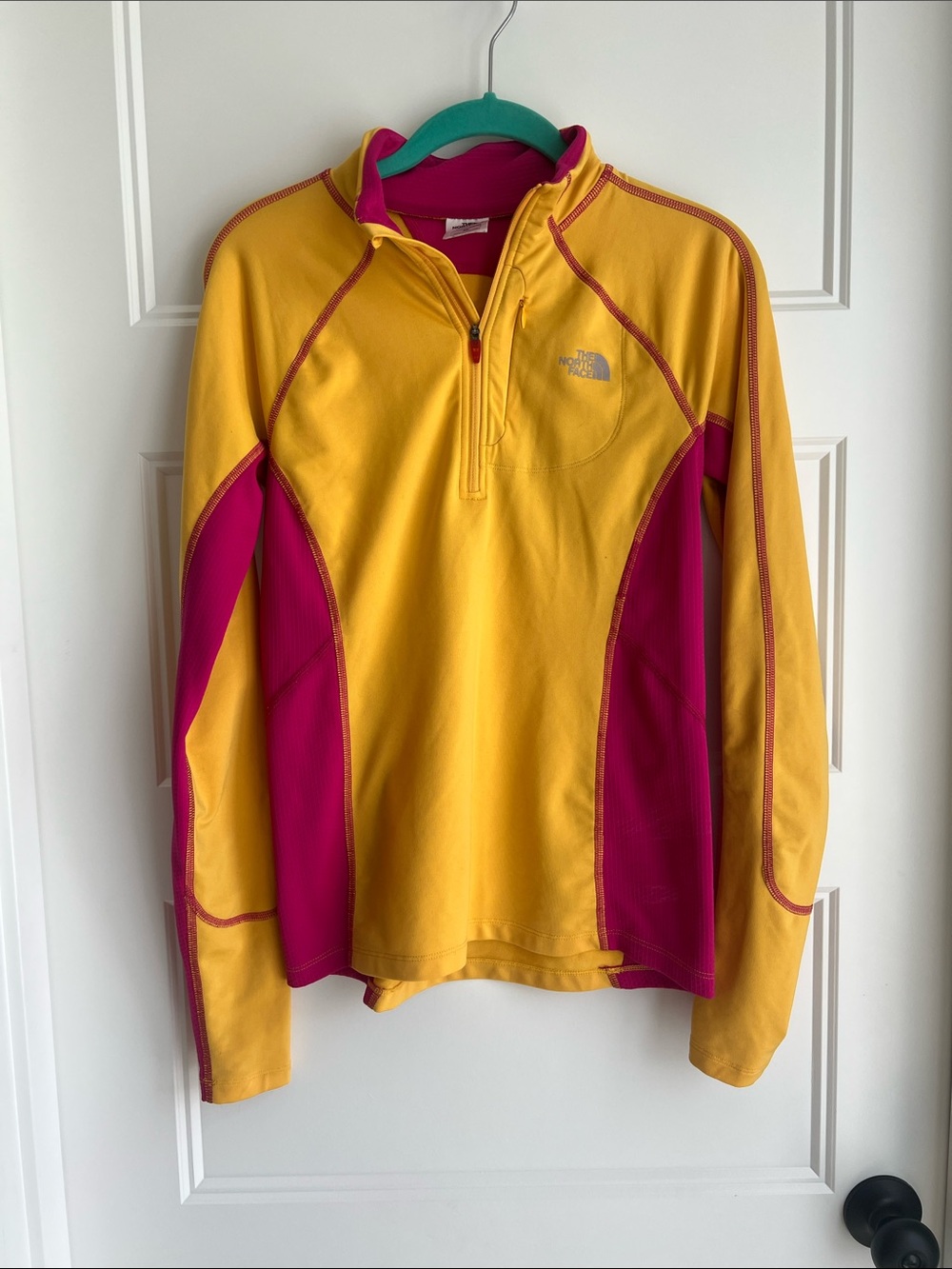 The North Face Yellow & Magenta Performance Half-Zip